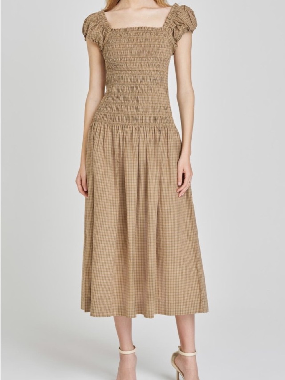 WAYF Women's Cassidy Smock Midi Dress